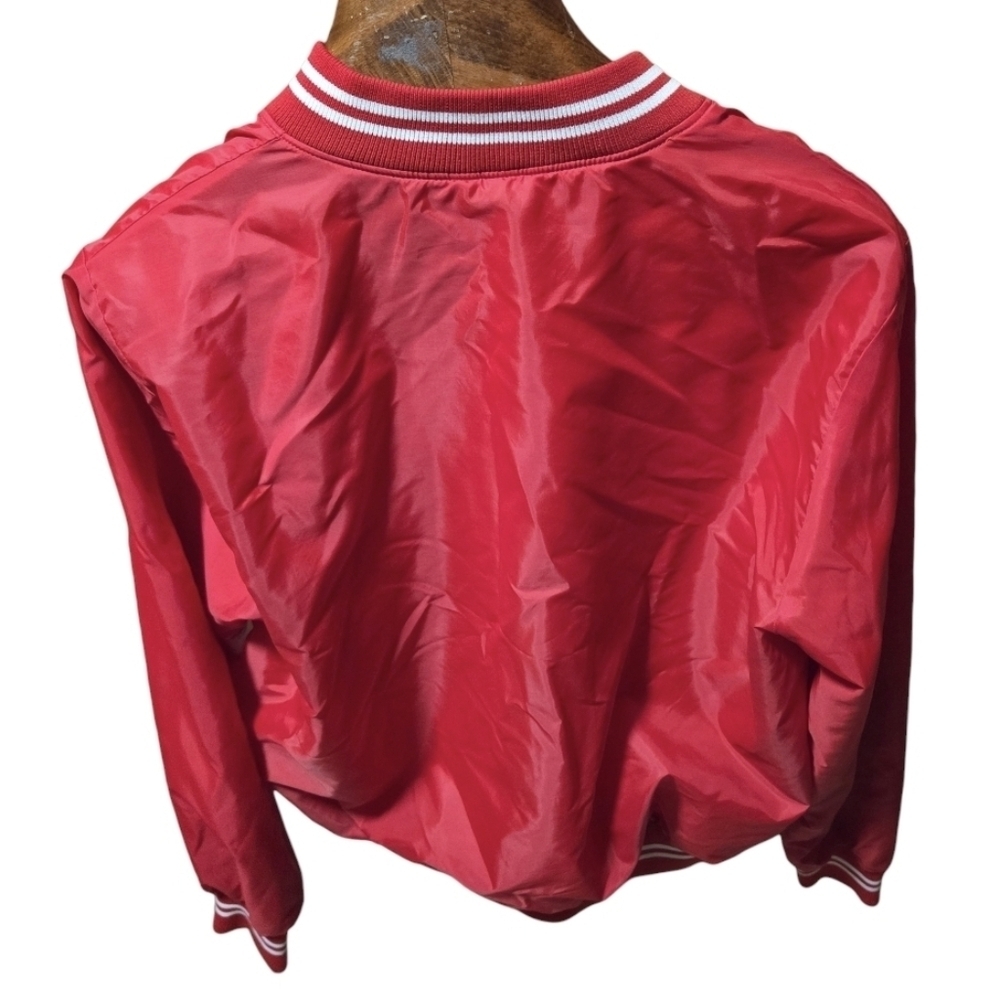 Vintage H. Wolf & Sons Ohio State Buckeyes Red Pullover Jacket USA Size Large - Picture 2 of 6